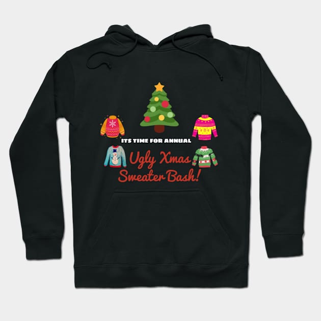 Ugly Christmas Sweater Bash Hoodie by Christamas Clothing